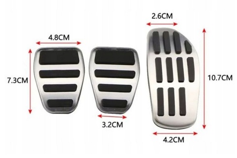 Nakładki na pedały NISSAN MICRA K14 2016-2022 stal nierdzewna