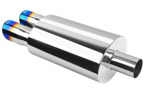 Tłumik sportowy HKS Fi 2x76mm montaż 2'' 51mm