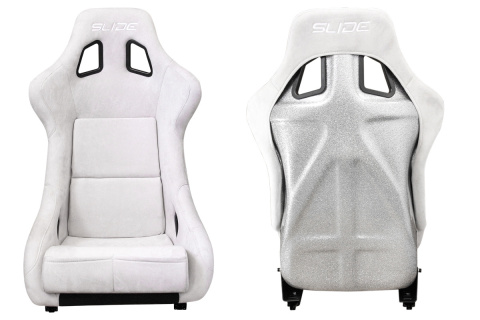 Fotel sportowy Slide KS2 Premium Light Grey Welur Silver Glitter