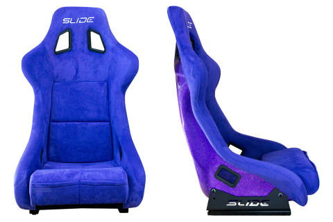 Fotel sportowy Slide KS2 Premium Purple Welur Purple Glitter