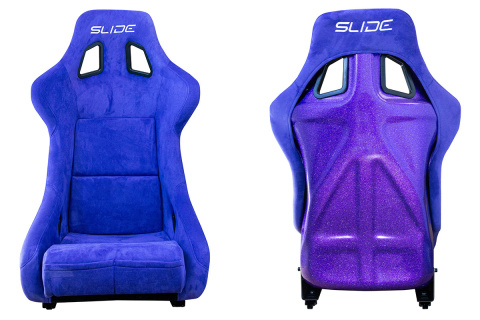 Fotel sportowy Slide KS2 Premium Purple Welur Purple Glitter