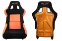Fotel sportowy Slide KS2 Premium Black & Orange Welur Orange Glitter
