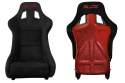 Fotel sportowy Slide KS2 Premium Black Welur Red Glitter
