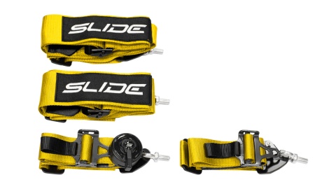 Pasy sportowe 4 punktowe 3" Slide V2 Quick żółte