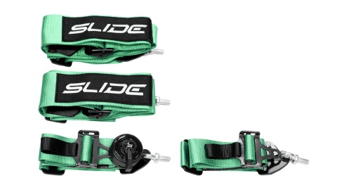 Pasy sportowe 4 punktowe 3" Slide V2 Quick miętowe
