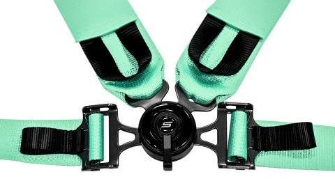 Pasy sportowe 4 punktowe 3" Slide V2 Quick miętowe