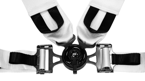 Pasy sportowe 4 punktowe 3" Slide V2 Quick białe