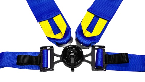 Pasy sportowe 4 punktowe 3" Slide V2 Quick niebieskie