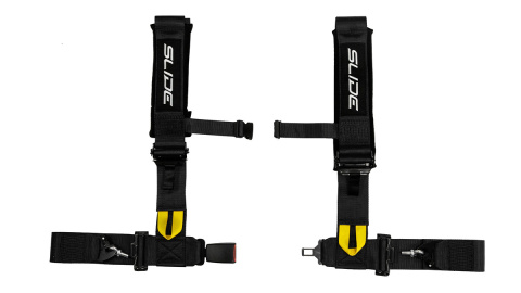 Pasy sportowe 4 punktowe 3" Slide V2 czarne E4